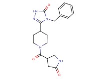 4-benzyl-5-{1-[(5-oxopyrrolidin-3-yl)carbonyl]piperidin-4-yl}-2,4-dihydro-3H-1,2,4-triazol-3-one