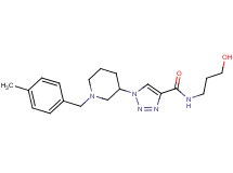 N-(3-hydroxypropyl)-1-[1-(4-methylbenzyl)-3-piperidinyl]-1H-1,2,3-triazole-4-carboxamide