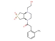 2-[(4aR*,7aS*)-4-[(2-methylphenyl)acetyl]-6,6-dioxidohexahydrothieno[3,4-b]pyrazin-1(2H)-yl]ethanol