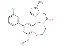 7-(3-chlorophenyl)-9-methoxy-4-[(5-methyl-1H-pyrazol-1-yl)acetyl]-2,3,4,5-tetrahydro-1,4-benzoxazepine