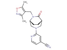 2-{(1S*,5R*)-6-[(3,5-dimethyl-4-isoxazolyl)methyl]-7-oxo-3,6-diazabicyclo[3.2.2]non-3-yl}isonicotinonitrile