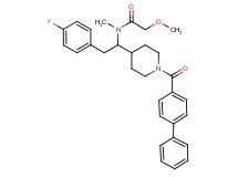 N-[1-[1-(4-biphenylylcarbonyl)-4-piperidinyl]-2-(4-fluorophenyl)ethyl]-2-methoxy-N-methylacetamide