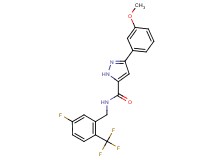 N-[5-fluoro-2-(trifluoromethyl)benzyl]-3-(3-methoxyphenyl)-1H-pyrazole-5-carboxamide