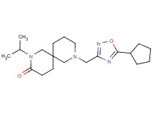 8-[(5-cyclopentyl-1,2,4-oxadiazol-3-yl)methyl]-2-isopropyl-2,8-diazaspiro[5.5]undecan-3-one