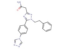 2-{1-(2-phenylethyl)-5-[4-(4H-1,2,4-triazol-4-yl)phenyl]-1H-1,2,4-triazol-3-yl}acetamide