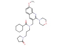 N-{[7-methoxy-2-(4-morpholinyl)-3-quinolinyl]methyl}-N-[3-(2-oxo-1-pyrrolidinyl)propyl]cyclohexanecarboxamide