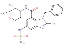 1-benzyl-N-(2,2-dimethyltetrahydro-2H-pyran-4-yl)-2-methyl-5-[(methylsulfonyl)amino]-1H-benzimidazole-7-carboxamide