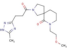 7-(2-methoxyethyl)-2-[3-(5-methyl-1H-1,2,4-triazol-3-yl)propanoyl]-2,7-diazaspiro[4.5]decan-6-one