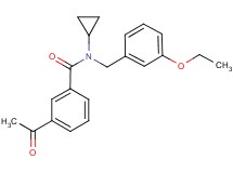 3-acetyl-N-cyclopropyl-N-(3-ethoxybenzyl)benzamide