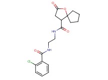 N-{2-[(2-chlorobenzoyl)amino]ethyl}-2-oxo-1-oxaspiro[4.4]nonane-4-carboxamide