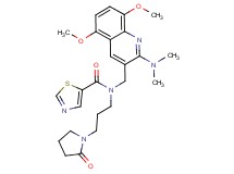 N-{[2-(dimethylamino)-5,8-dimethoxy-3-quinolinyl]methyl}-N-[3-(2-oxo-1-pyrrolidinyl)propyl]-1,3-thiazole-5-carboxamide