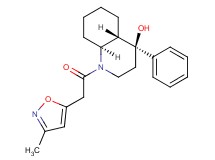 (4S*,4aS*,8aS*)-1-[(3-methyl-5-isoxazolyl)acetyl]-4-phenyldecahydro-4-quinolinol