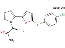 (2S)-2-(2-{5-[(4-chlorophenyl)thio]-2-furyl}-1H-imidazol-1-yl)propanamide