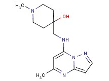 1-methyl-4-{[(5-methylpyrazolo[1,5-a]pyrimidin-7-yl)amino]methyl}-4-piperidinol