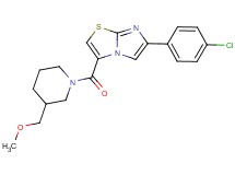 6-(4-chlorophenyl)-3-{[3-(methoxymethyl)-1-piperidinyl]carbonyl}imidazo[2,1-b][1,3]thiazole