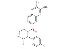 4-[(2,3-dimethyl-6-quinoxalinyl)carbonyl]-3-(4-fluorophenyl)-2-piperazinone
