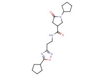 1-cyclopentyl-N-[2-(5-cyclopentyl-1,2,4-oxadiazol-3-yl)ethyl]-5-oxo-3-pyrrolidinecarboxamide