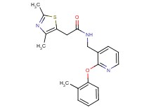 2-(2,4-dimethyl-1,3-thiazol-5-yl)-N-{[2-(2-methylphenoxy)-3-pyridinyl]methyl}acetamide