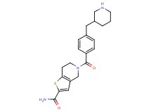 5-[4-(3-piperidinylmethyl)benzoyl]-4,5,6,7-tetrahydrothieno[3,2-c]pyridine-2-carboxamide