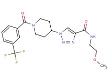 N-(2-methoxyethyl)-1-{1-[3-(trifluoromethyl)benzoyl]-4-piperidinyl}-1H-1,2,3-triazole-4-carboxamide
