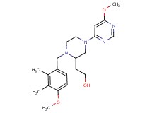 2-[1-(4-methoxy-2,3-dimethylbenzyl)-4-(6-methoxy-4-pyrimidinyl)-2-piperazinyl]ethanol