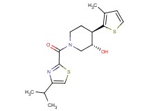 (3S*,4R*)-1-[(4-isopropyl-1,3-thiazol-2-yl)carbonyl]-4-(3-methyl-2-thienyl)piperidin-3-ol