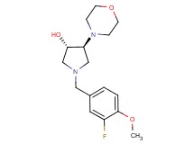 (3S*,4S*)-1-(3-fluoro-4-methoxybenzyl)-4-(4-morpholinyl)-3-pyrrolidinol