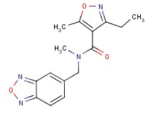 N-(2,1,3-benzoxadiazol-5-ylmethyl)-3-ethyl-N,5-dimethylisoxazole-4-carboxamide