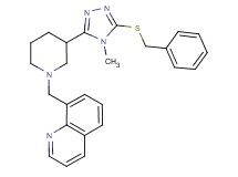 8-({3-[5-(benzylthio)-4-methyl-4H-1,2,4-triazol-3-yl]-1-piperidinyl}methyl)quinoline