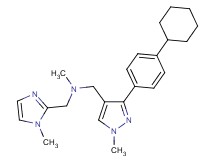 1-[3-(4-cyclohexylphenyl)-1-methyl-1H-pyrazol-4-yl]-N-methyl-N-[(1-methyl-1H-imidazol-2-yl)methyl]methanamine