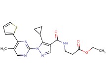 ethyl N-({5-cyclopropyl-1-[5-methyl-4-(2-thienyl)-2-pyrimidinyl]-1H-pyrazol-4-yl}carbonyl)-beta-alaninate
