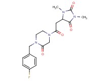 5-{2-[4-(4-fluorobenzyl)-3-oxo-1-piperazinyl]-2-oxoethyl}-1,3-dimethyl-2,4-imidazolidinedione