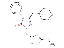 2-[(5-ethyl-1,2,4-oxadiazol-3-yl)methyl]-4-phenyl-5-(4-piperidinylmethyl)-2,4-dihydro-3H-1,2,4-triazol-3-one hydrochloride