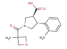 (3S*,4R*)-1-[(3-methyloxetan-3-yl)carbonyl]-4-(2-methylphenyl)pyrrolidine-3-carboxylic acid