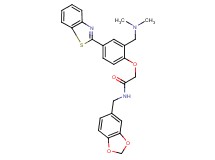 N-(1,3-benzodioxol-5-ylmethyl)-2-{4-(1,3-benzothiazol-2-yl)-2-[(dimethylamino)methyl]phenoxy}acetamide