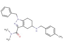 1-benzyl-N,N-dimethyl-5-[(4-methylbenzyl)amino]-4,5,6,7-tetrahydro-1H-indazole-3-carboxamide