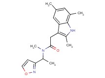 N-(1-isoxazol-3-ylethyl)-N-methyl-2-(2,5,7-trimethyl-1H-indol-3-yl)acetamide