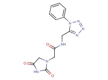 2-(2,4-dioxoimidazolidin-1-yl)-N-[(1-phenyl-1H-tetrazol-5-yl)methyl]acetamide