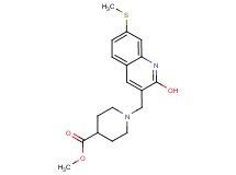 methyl 1-{[2-hydroxy-7-(methylthio)-3-quinolinyl]methyl}-4-piperidinecarboxylate