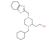 2-[1-(cyclohexylmethyl)-4-(4,5,6,7-tetrahydro-1,3-benzothiazol-2-ylmethyl)-2-piperazinyl]ethanol
