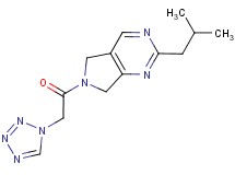 2-isobutyl-6-(1H-tetrazol-1-ylacetyl)-6,7-dihydro-5H-pyrrolo[3,4-d]pyrimidine