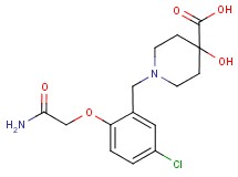 1-[2-(2-amino-2-oxoethoxy)-5-chlorobenzyl]-4-hydroxypiperidine-4-carboxylic acid