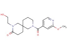2-(2-hydroxyethyl)-8-(2-methoxyisonicotinoyl)-2,8-diazaspiro[5.5]undecan-3-one