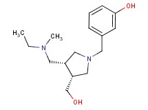 3-{[(3R*,4R*)-3-{[ethyl(methyl)amino]methyl}-4-(hydroxymethyl)pyrrolidin-1-yl]methyl}phenol