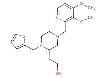 2-[4-[(3,4-dimethoxy-2-pyridinyl)methyl]-1-(2-thienylmethyl)-2-piperazinyl]ethanol