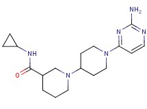 1'-(2-aminopyrimidin-4-yl)-N-cyclopropyl-1,4'-bipiperidine-3-carboxamide