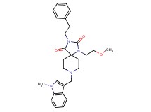 1-(2-methoxyethyl)-8-[(1-methyl-1H-indol-3-yl)methyl]-3-(2-phenylethyl)-1,3,8-triazaspiro[4.5]decane-2,4-dione