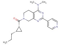 N,N-dimethyl-7-{[(1R*,2S*)-2-propylcyclopropyl]carbonyl}-2-(4-pyridinyl)-5,6,7,8-tetrahydropyrido[3,4-d]pyrimidin-4-amine