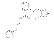 2-{[(3-methyl-2-thienyl)methyl]amino}-N-[2-(1H-1,2,3-triazol-5-ylthio)ethyl]benzamide