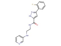 3-(2-fluorophenyl)-N-[2-(3-pyridinylamino)ethyl]-1H-pyrazole-5-carboxamide